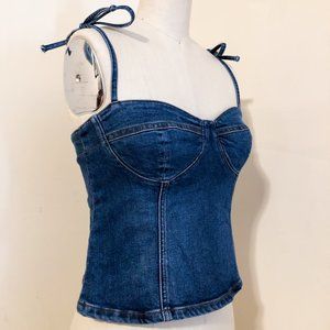 Reformation "The Chiara" Denim Top